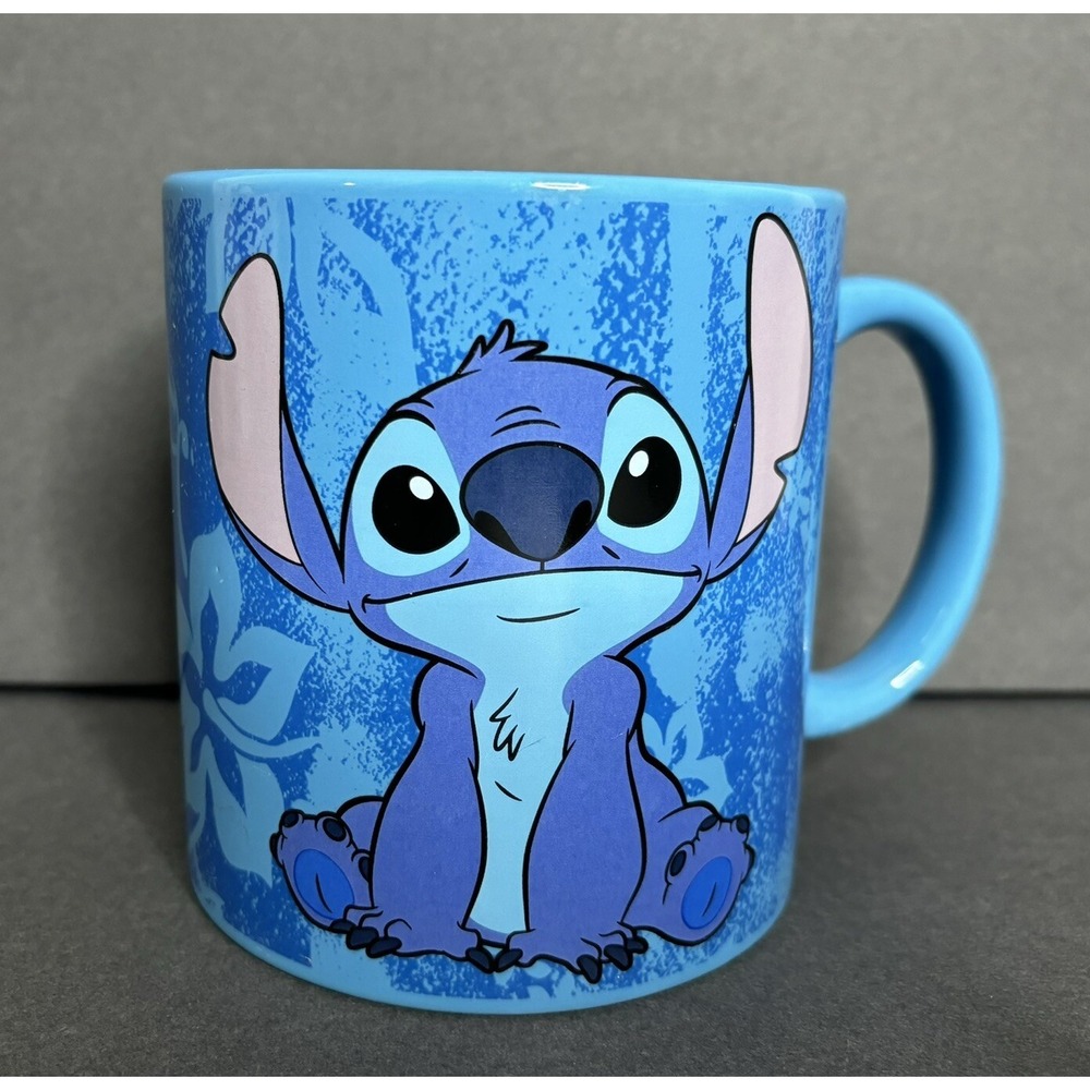 Disney Lilo & Stitch Coffee Mug Experiment 626 Blue Tea Soup Cup Oversized 20oz